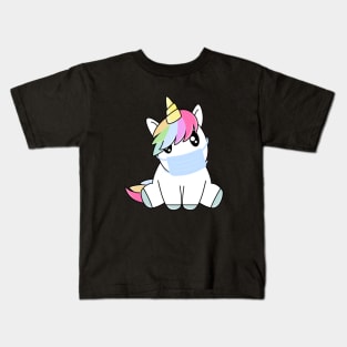 Cute Unicorn with Mask Kids T-Shirt